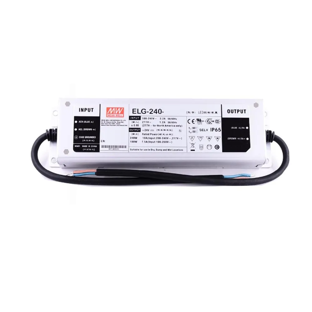 ELG-240-24A Meanwell 240 Watt IP67 PFC-Funktion Metallgehäuse Netzteil