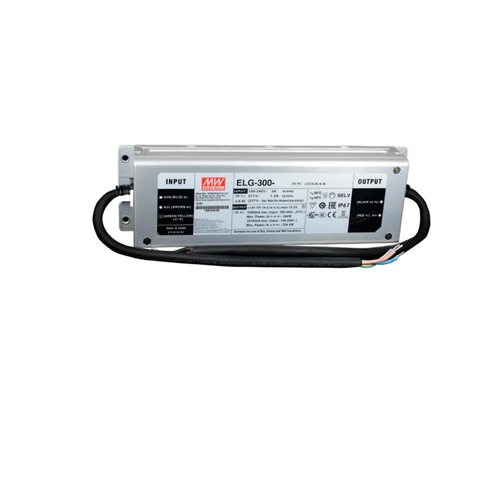 ELG-300-12A Meanwell 300 Watt İp67 Pfc Fonksiyonlu Metal Kasa Güç Kaynağı
