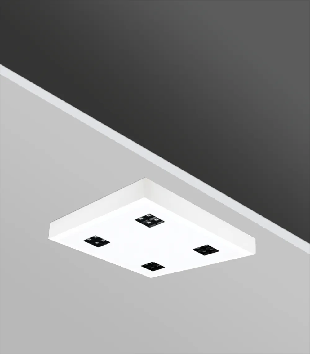 Gecem Lighting TSE-zertifizierte DARKA 60x60 40W Aufputz-Dekorationsleuchte mit Linse