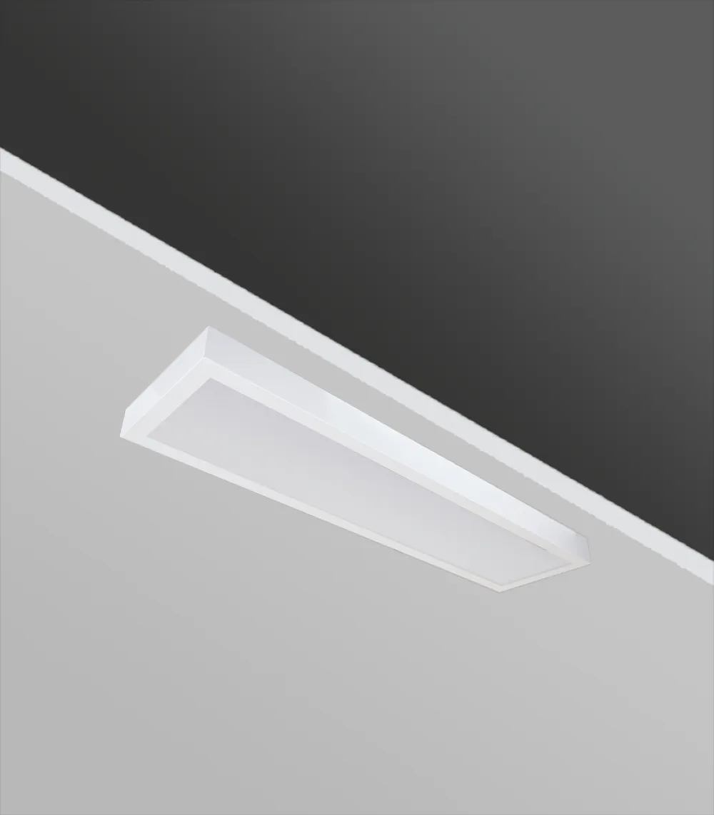 Gecem Lighting offers TSE certified Priza 30x120 36W sheet metal framed prismatic glass surface-mounted backlight fixtures.