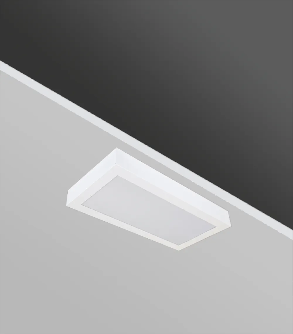 Gecem Lighting offers TSE certified PRIZA 30x60 20W sheet metal framed prismatic glass surface-mounted backlight fixtures.