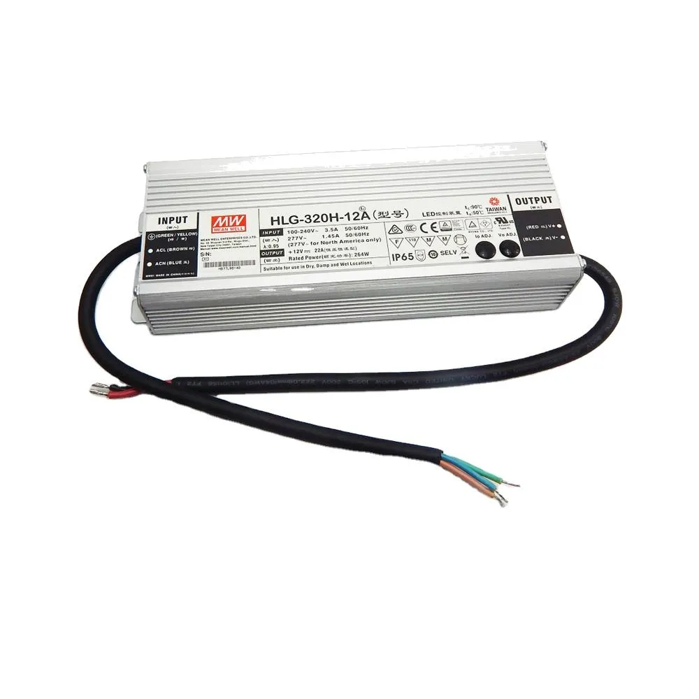 HLG-320H-12A Meanwell 320 Watt İp67 Pfc Fonksiyonlu Metal Kasa Güç Kaynağı
