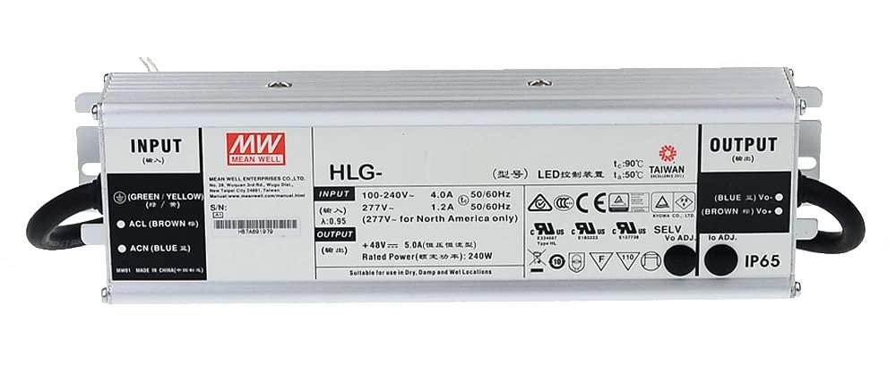 HLG-320H-54B Meanwell 320 Watt İp67 3 in 1 Dim Edilebiler LED Güç Kaynakları