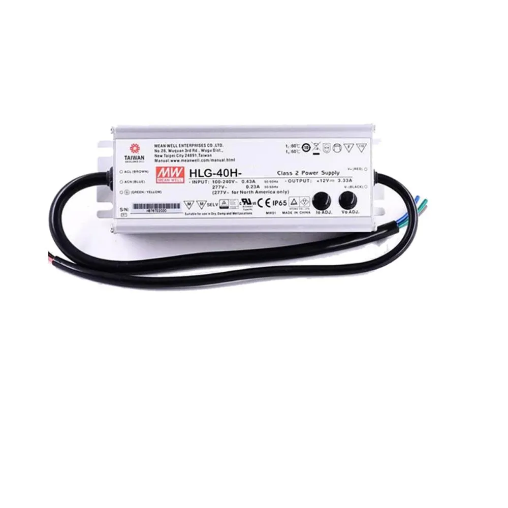 HLG-40H-12A Meanwell 40 Watt İp67 Pfc Fonksiyonlu Metal Kasa Güç Kaynağı