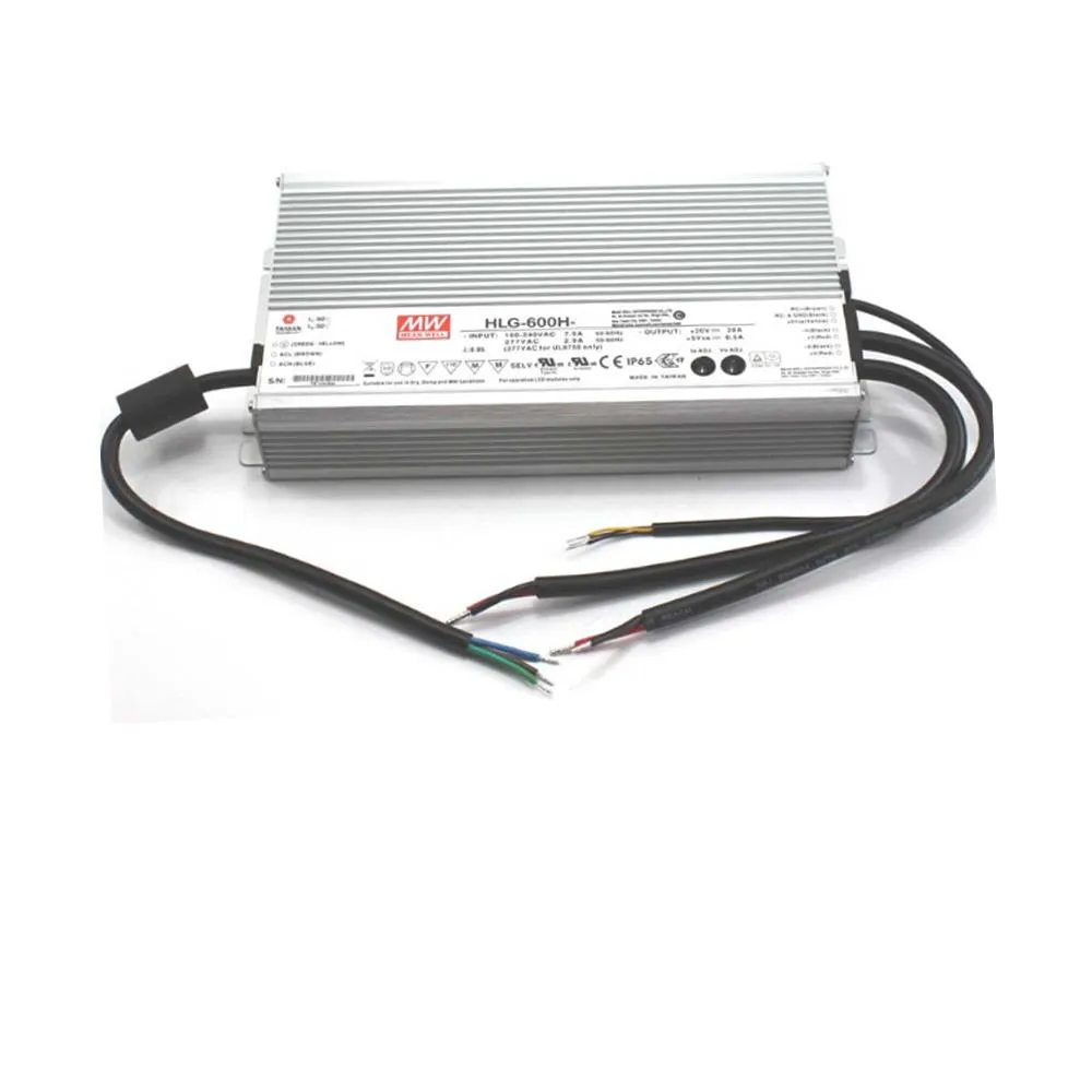 HLG-600H-12A Meanwell 600 Watt İp67 Pfc Fonksiyonlu Metal Kasa Güç Kaynağı
