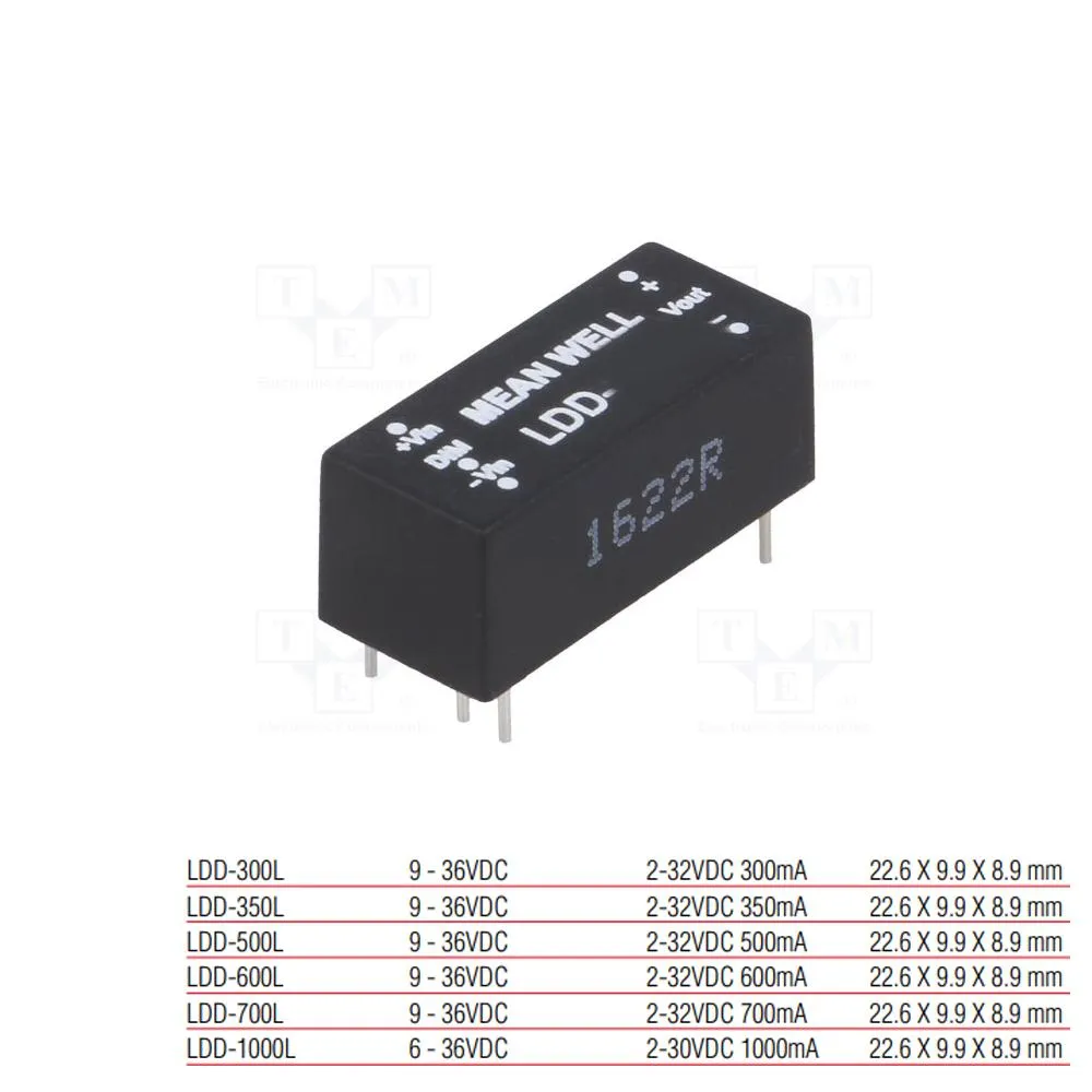 LDD-300L Meanwell Düşük Giriş Çıkış Voltajlı Sabit Akım Dc-Dc Çevirici