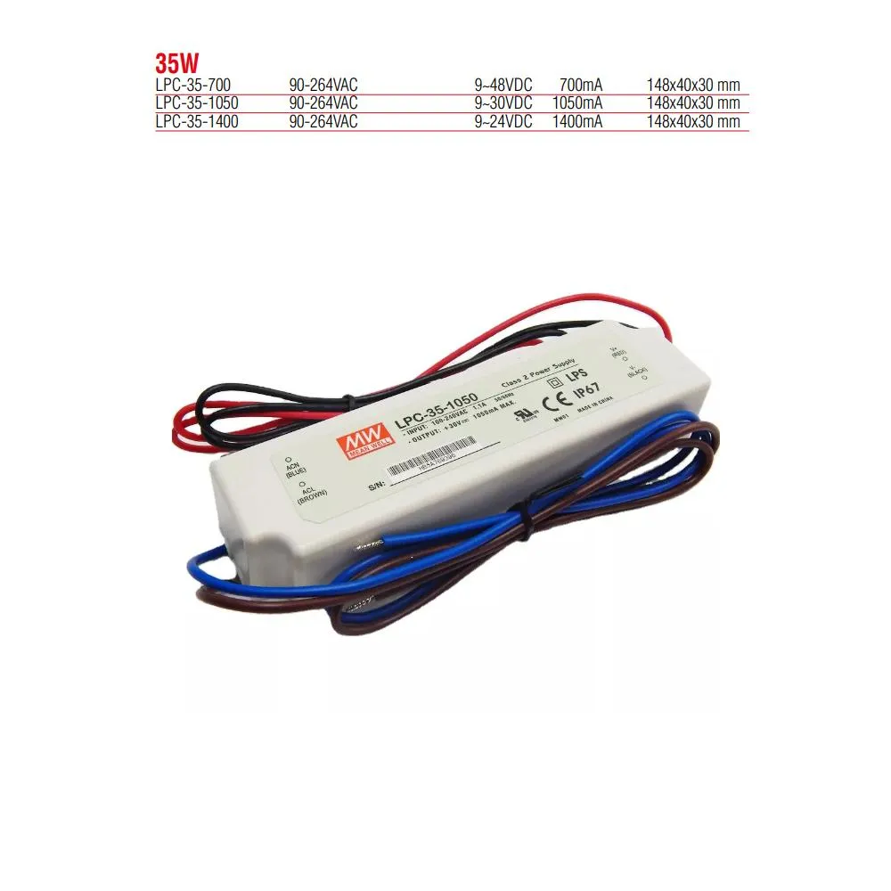 LPC-35-1050 Meanwell 35W Konstantstrom-LED-Netzteil (Transformator)