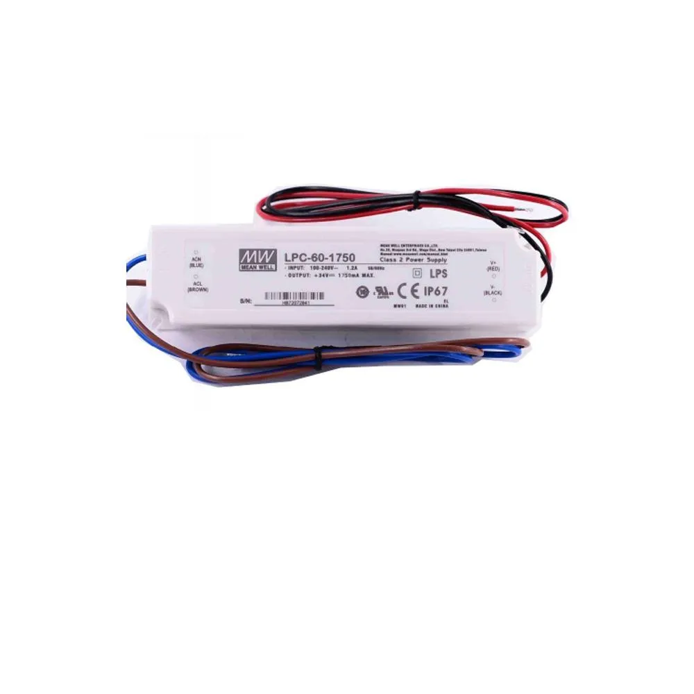 LPC-60-1750 Meanwell 60W Sabit Akım Led Güç Kaynağı (Trafosu)