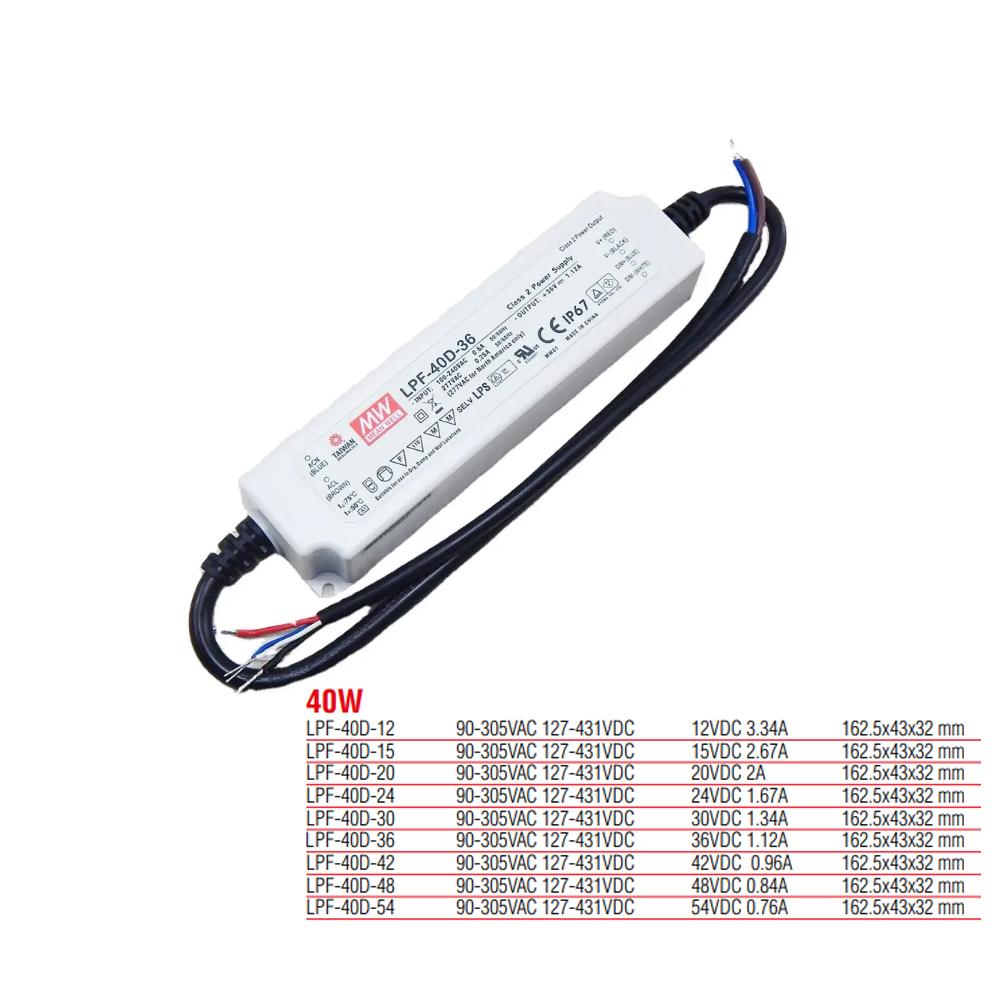 LPF-40D-36 Meanwell 40W Dim Edilebilir Led Güç Kaynağı (Trafosu)