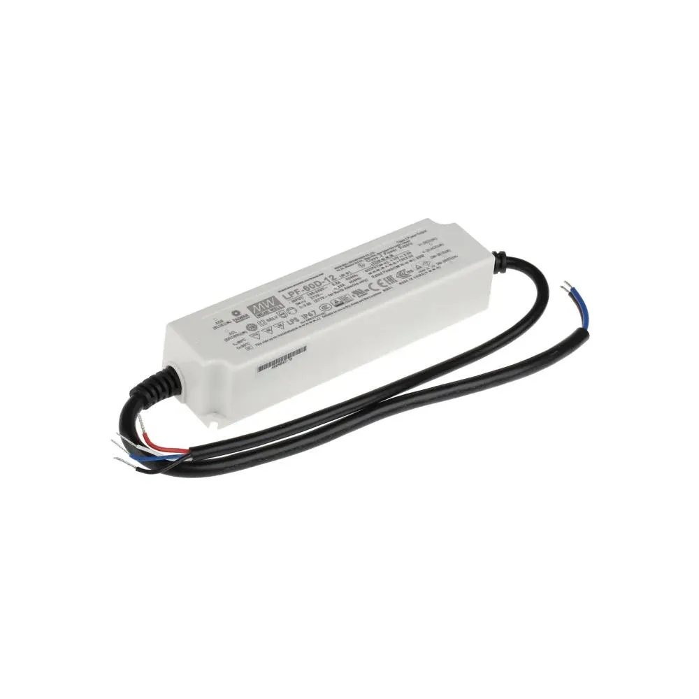 LPF-60D-12 Meanwell 60W Dim Edilebilir Led Güç Kaynağı (Trafosu)