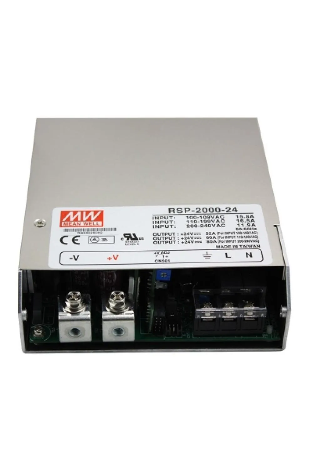 Meanwell RSP-2000-24 Hocheffizientes 2000-Watt-Parallelnetzteil, 24 V DC, 80 A