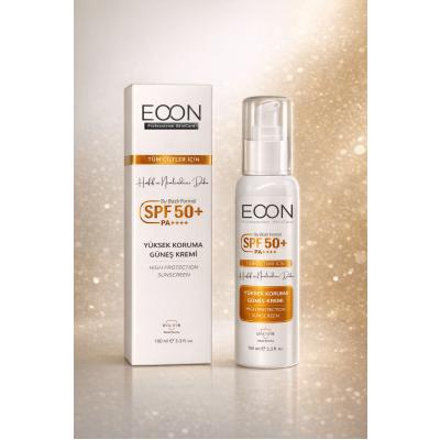 Eoon SPF 50+ PA++++ Yüksek Koruma Güneş Kremi – Su Bazlı, Tüm Ciltler İçin 100 ml