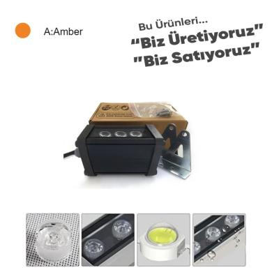 Amber Renk Led Wallwasher Led Duvar Boyama Antrasit Kumlama Kasa