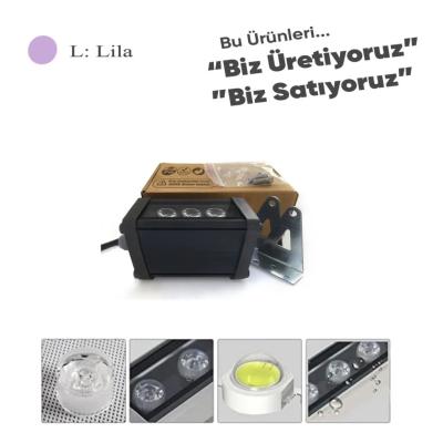 Lila Renk Led Wallwasher Led Duvar Boyama Antrasit Kumlama Kasa