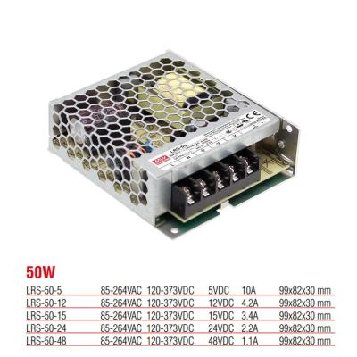 LRS-50-15 Hocheffizientes, gekapseltes Netzteil, 15 Watt, 12 V DC, 3,4 Ampere