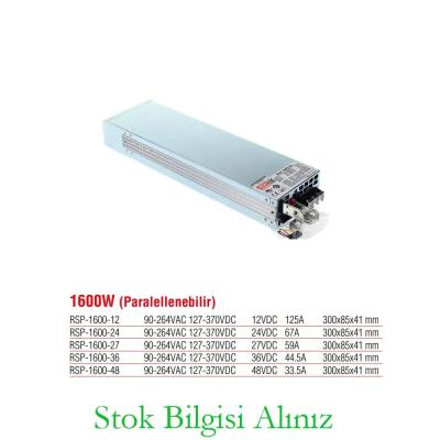 Meanwell RSP-1600-48 Hocheffizientes 1600-Watt-Parallelnetzteil, 48 V DC, 33,5 A, Standard